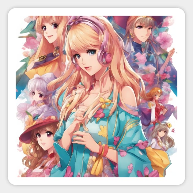 Anime country girl Magnet by animegirlnft